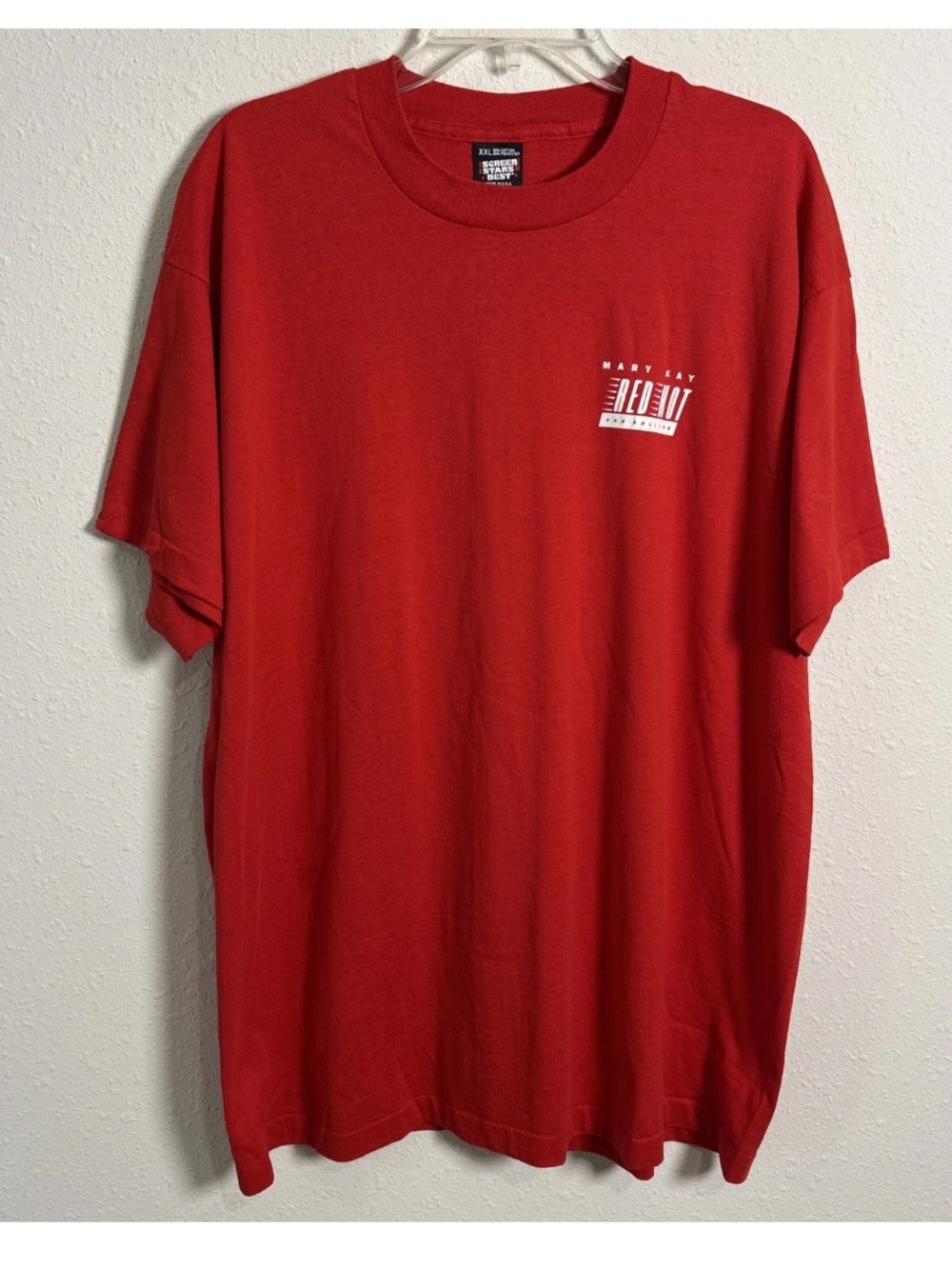 Vintage 90’s Mary Kay Cosmetics Single Stitch  T-Shirt Adult Size 2XL Red USA